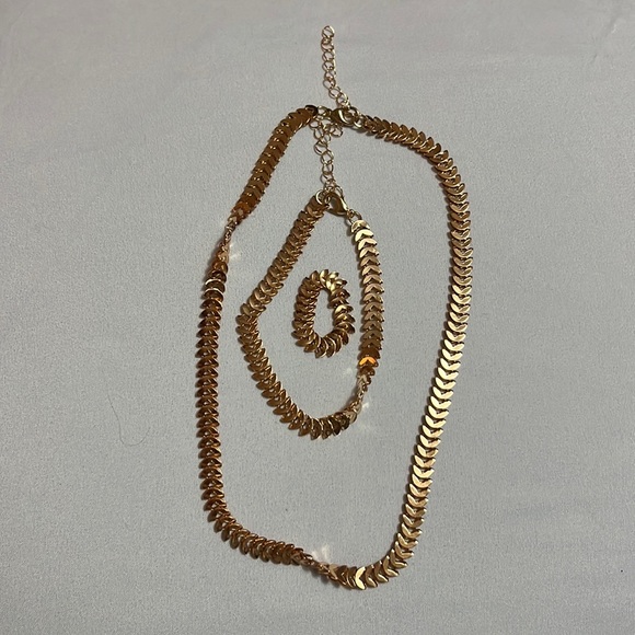 Necklace and bracelet with ring set - Picture 1 of 1